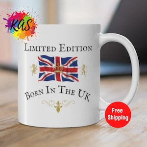 BRITISH Mug Gift England Friend Cup Britain United Kingdom BFF Tea Mug Great Britain Bestie Teacup United Kingdom Coffee Mug Limited Edition
