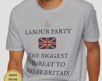 Camiseta del Partido Laborista Británico, camiseta patriótica del Reino Unido, idea de regalo, regalo del orgullo del Reino Unido, camiseta orgullosa de las Islas Británicas, gran camiseta de simpatizantes británicos