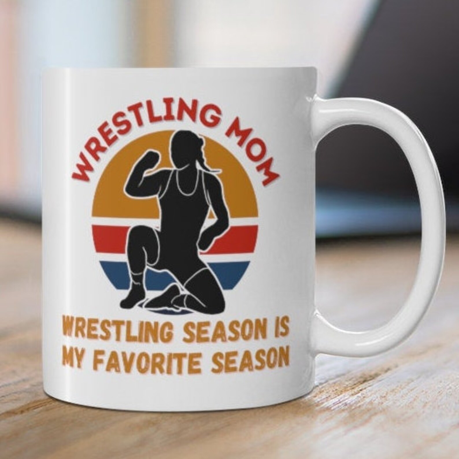 WRESTLING MOM Coffee Tea Mugs WWE Wrestler Fight Wrestlers Etsy
