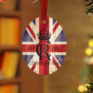 BRITISH King Charles III Cypher Decor Coronation Ornament Keepsake His Majesty The King Souvenir The King of England King Commemorative Disc