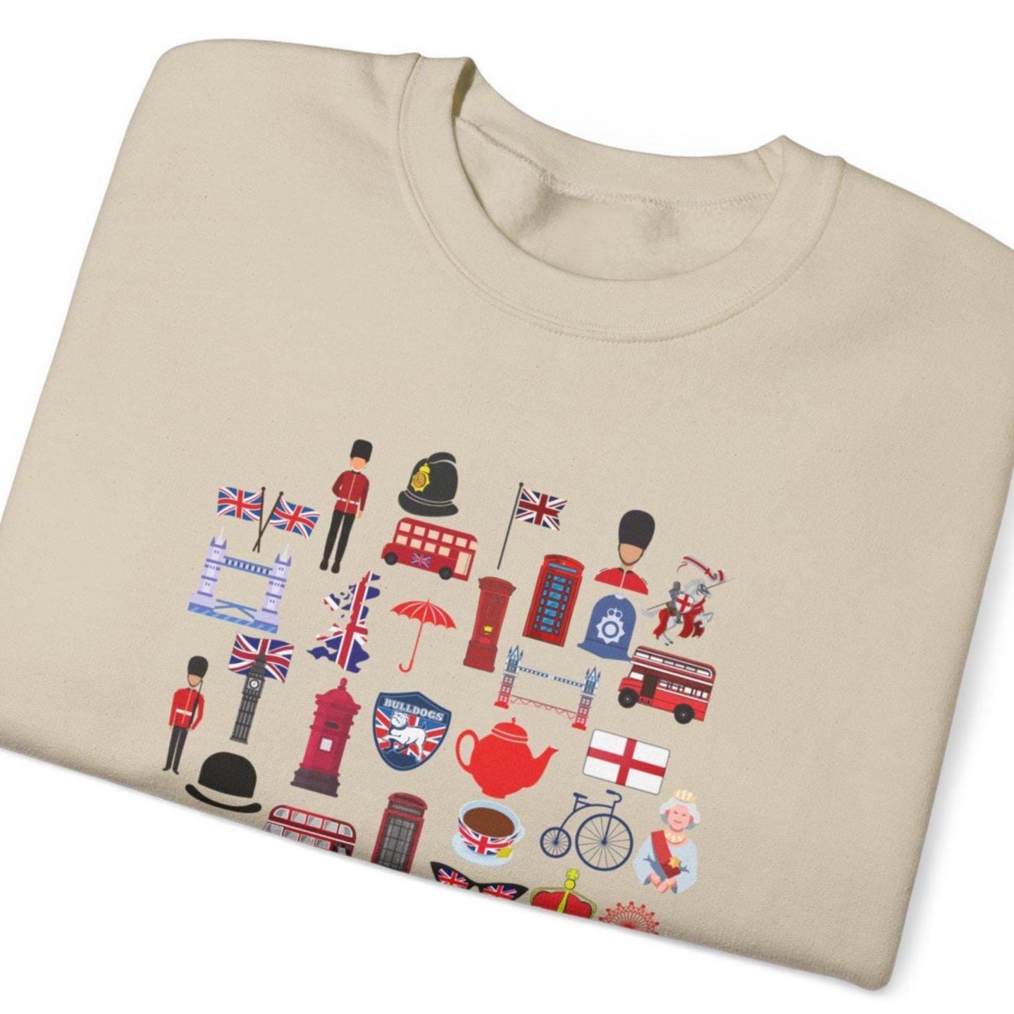 British, London Tiny Things Unisex Heavy Blend™ Crewneck Sweatshirt - Etsy