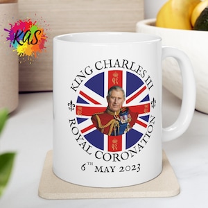 BRITISH King Charles III Royal Coronation Mug Coronation Keepsake King Charles 3rd Commemorative Cup King Charles Souvenir England King