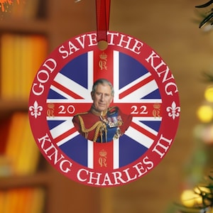 UK BRITISH Ornament Gift Keepsake King Charles 3rd Commemorative Disk King Charles 2022 Souvenir King of Uk Present God Save The King Memory
