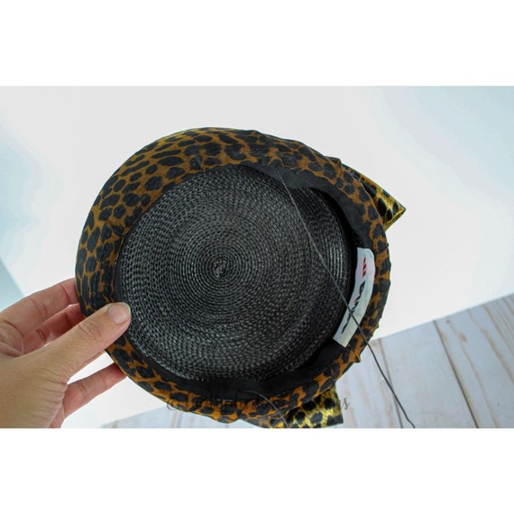 David M Vintage Women's Hat Beaded Animal Print L… - image 5