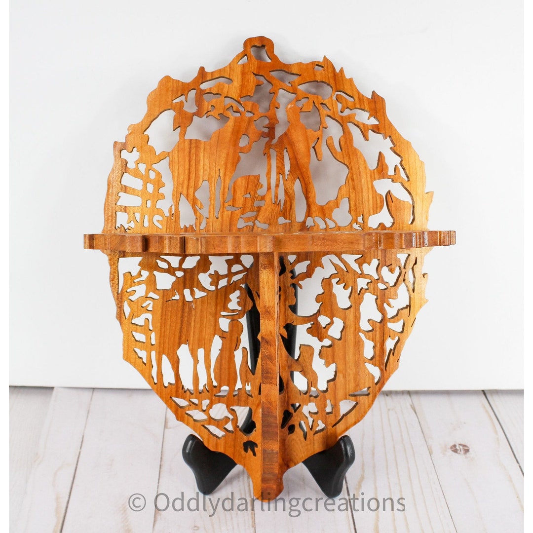 Vintage Woodcut Fretwork Wall Shelf Down on the Farm, Family, Farm