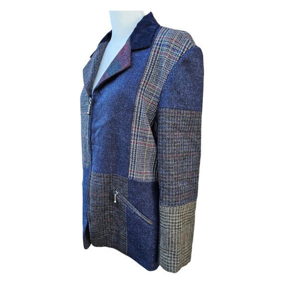 VTG Character Suburban Wear Patchwork Blazer Wome… - image 3