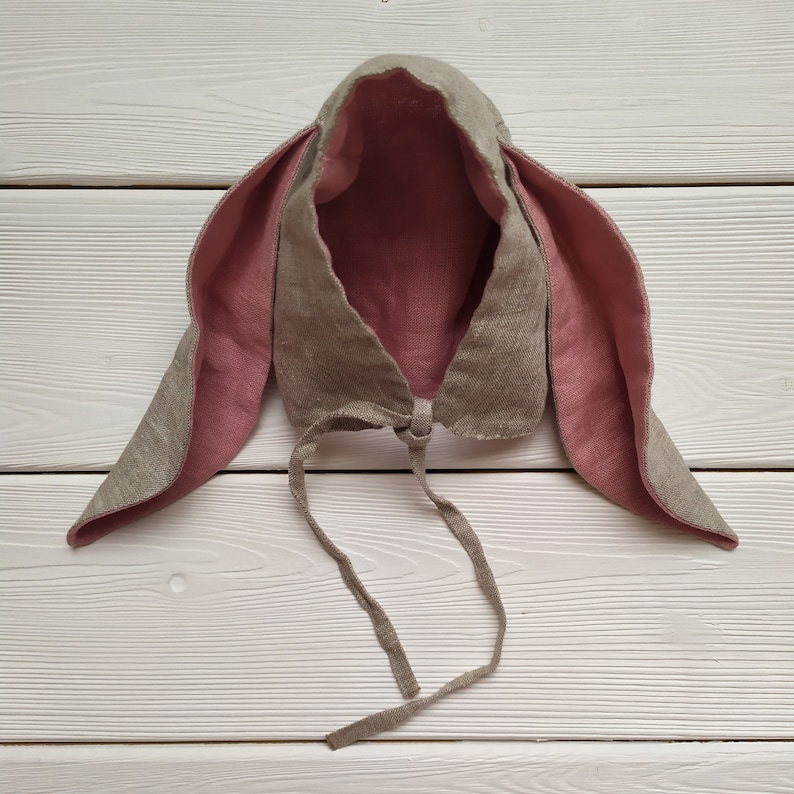 Linen lapin Lapin oreilles Gris lapin chapeau de Etsy