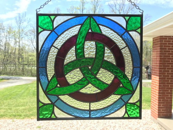 Stained Glass Over Brick Texture 12x12