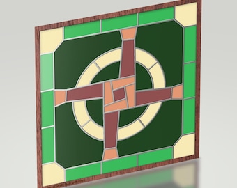 Saint Brigid's Cross glas-in-loodpatroon pdf en SVG | Sjabloon Suncatcher-paneel | 12 x 12 inch