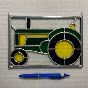 Tractor Stained Glass Pattern - 5.5" X 8" Full Scale Digital Download ...