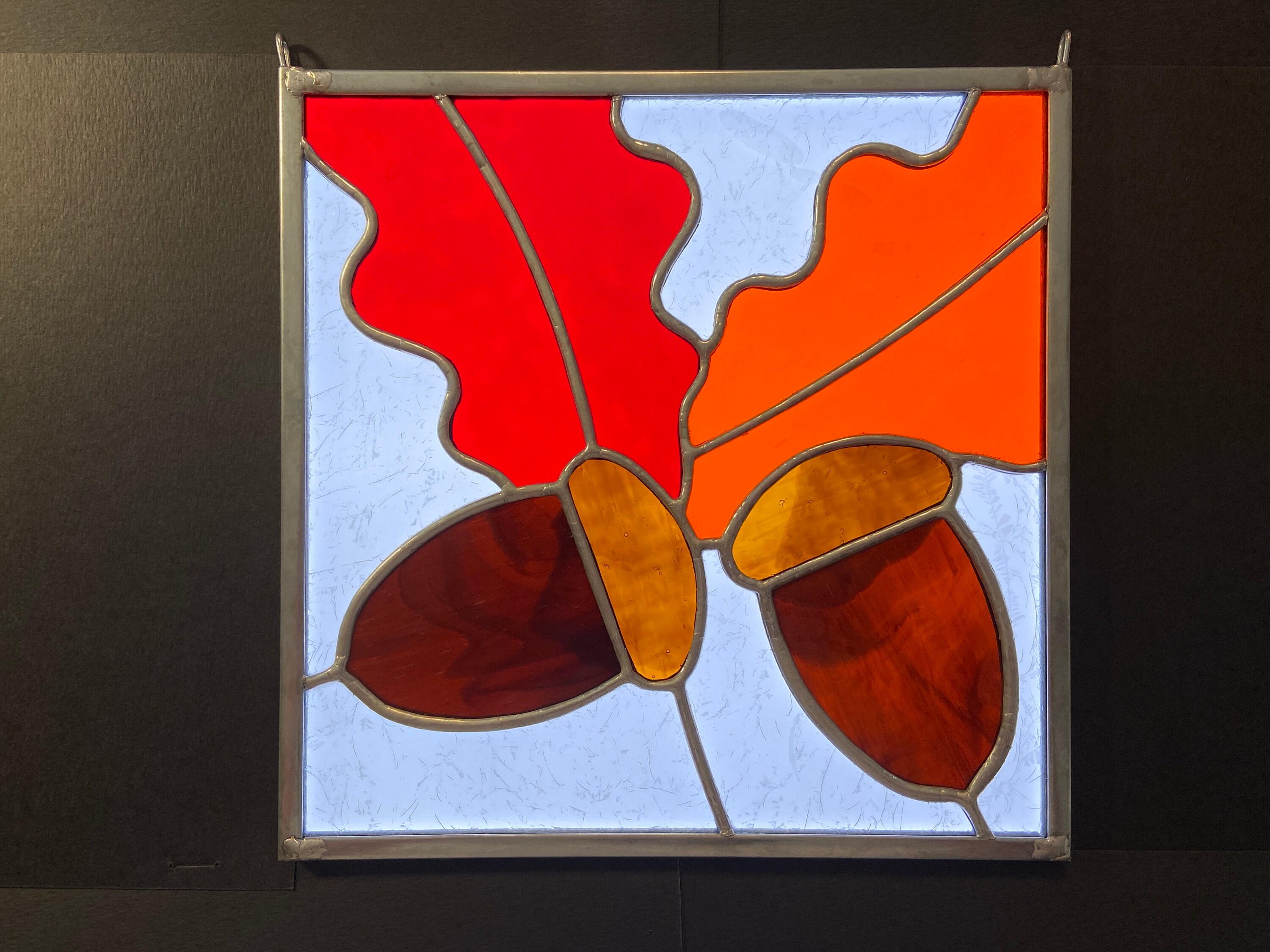 Acorns and Oak Leaves Stained Glass Pattern 8 X Etsy