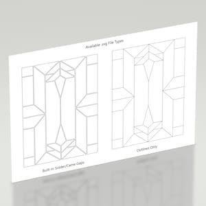 Prairie Style 2 Glasmalerei-Muster PDF & SVG | Suncatcher Panel Vorlage | 15 x 20 cm Bild 3