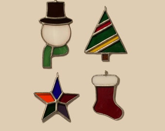 Christmas Ornament Set 1 Stained Glass Patterns - Full Scale Digital Download