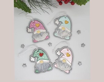 Christmas gnomes, gonk tree decorations