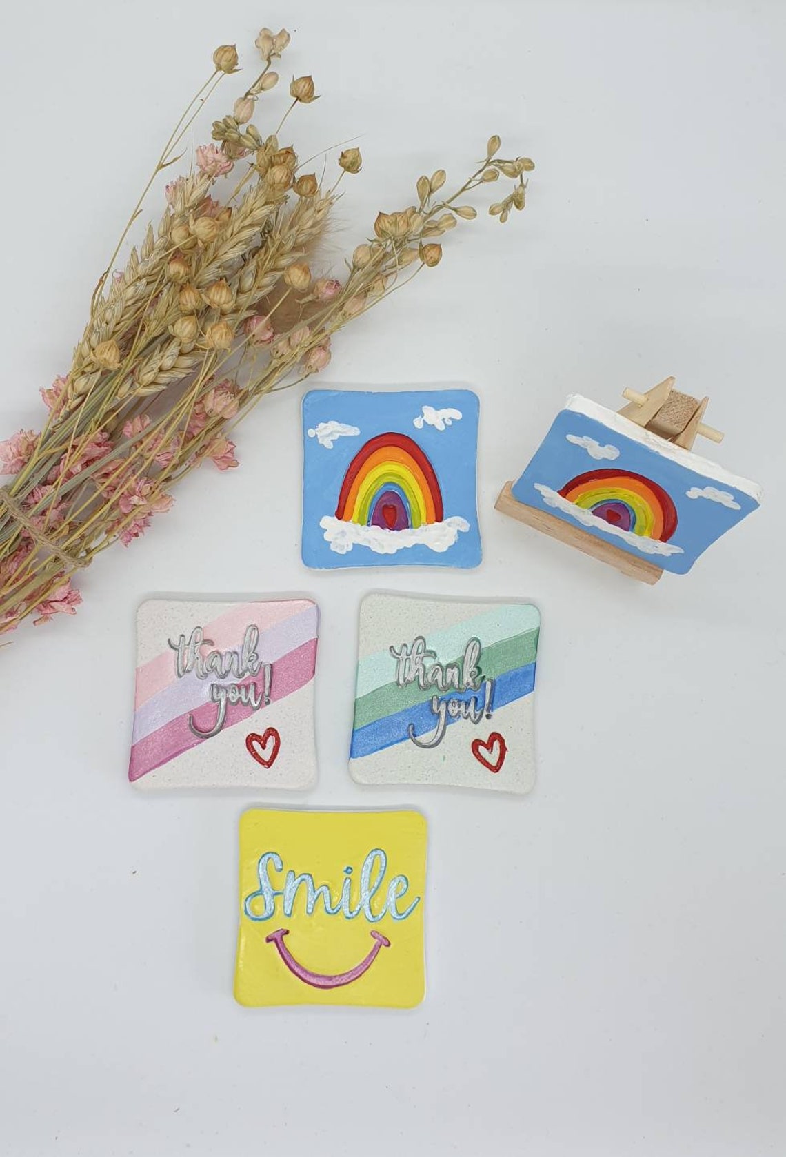 Mini canvas gifts hand painted canvas and easel Etsy