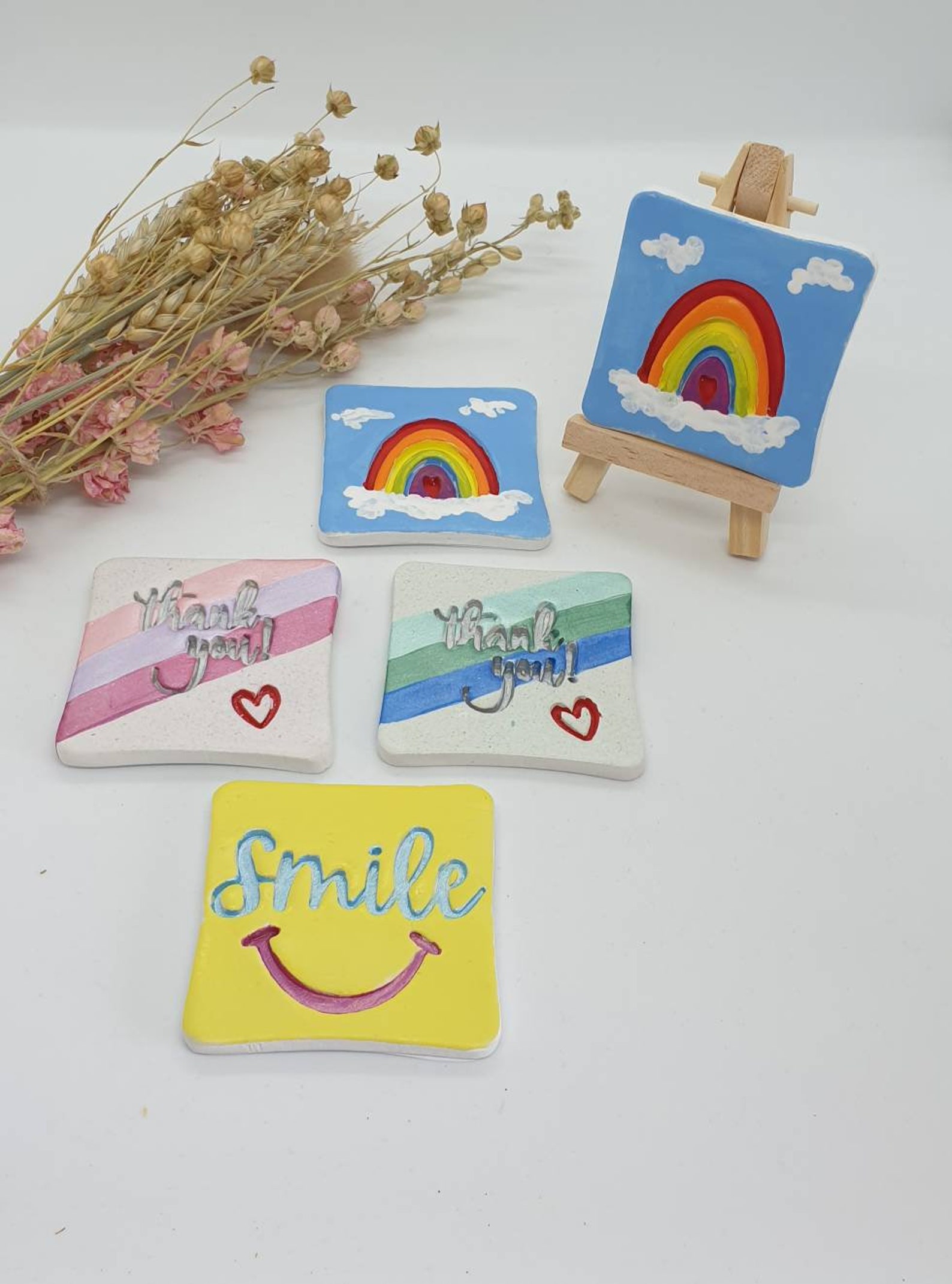 Mini Canvas Gifts Hand Painted Canvas and Easel Etsy UK