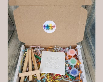 Craft kit for kids, paint your own, gift for Dad