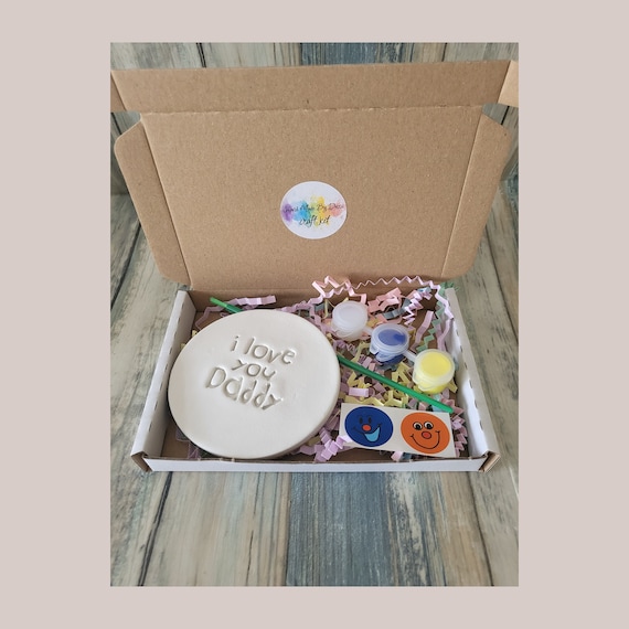 Paint a Coaster Craft Kit: I Love You Daddy/Grandad
