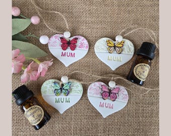 clay heart with fragrance oil diffuser, lava stone diffuser