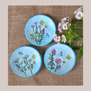 wild flowers trinket dish