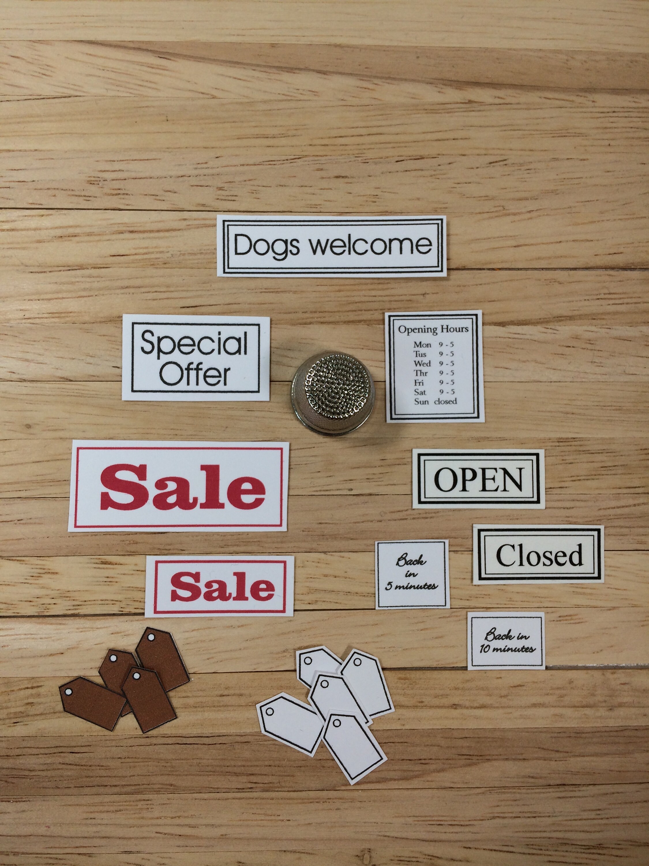 Shop signs 12 scale Dolls House Set of Dolls shop signs Etsy