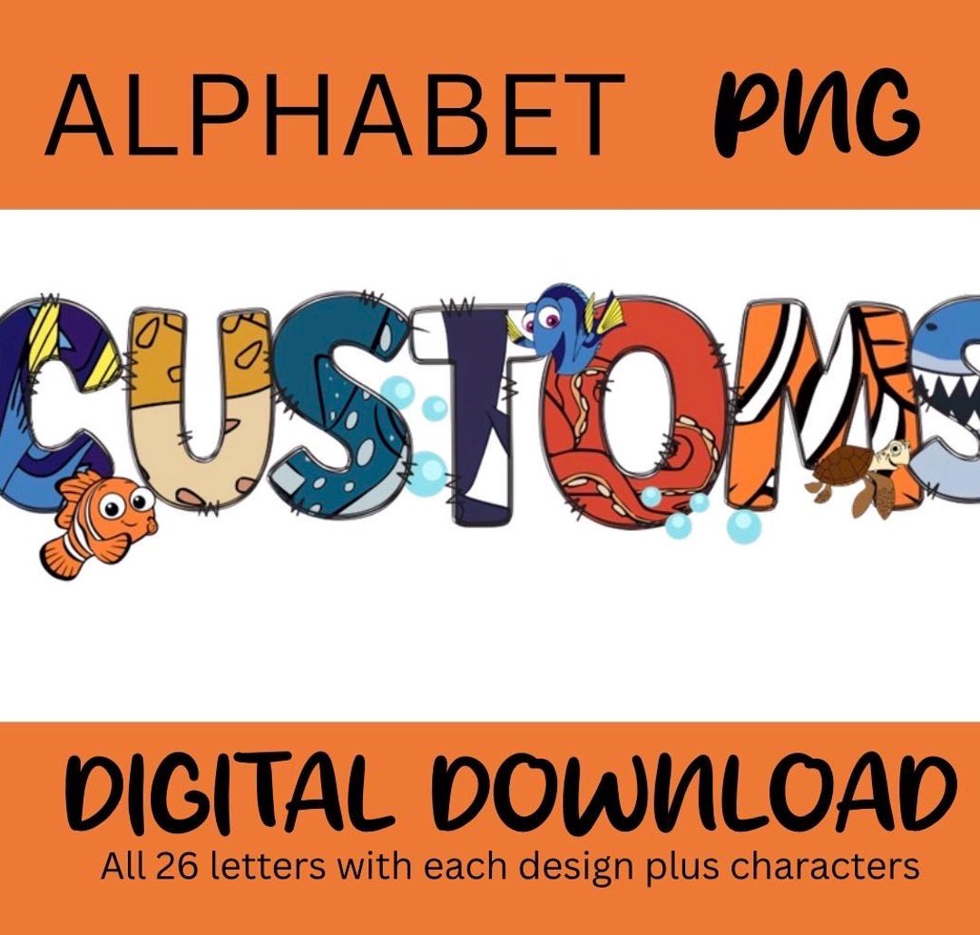 NEMO Alphabet PNG Digital Download - Etsy
