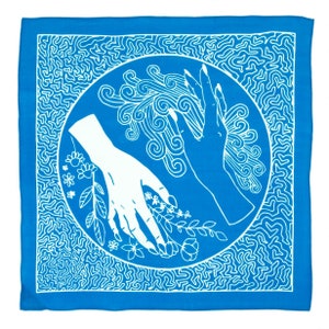 Bandana - 21'' x 21'' - Original Unique Artist Design, Gives back to charity, Handmade, Fair trade certified, 100% Organic Cotton