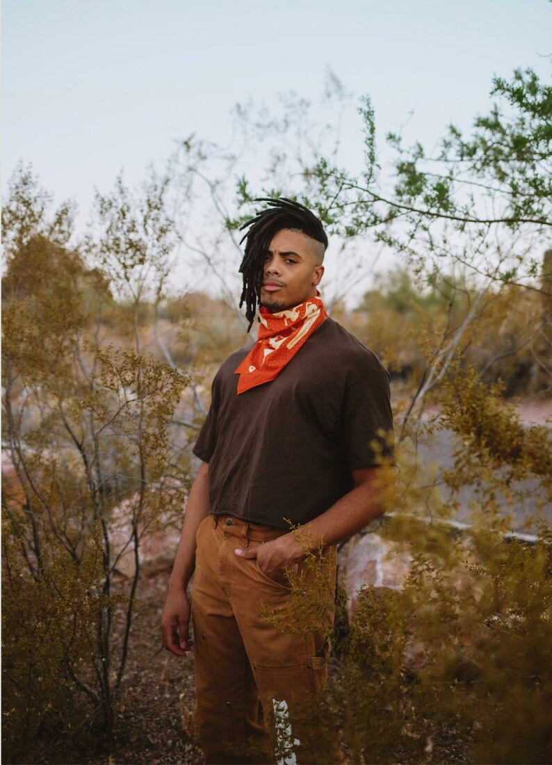Handmade Original Unique Artist Design Fair trade certified Gives back to charity 100/% Organic Cotton Bandana
