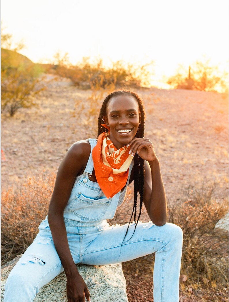 Handmade Original Unique Artist Design Fair trade certified Gives back to charity 100/% Organic Cotton Bandana