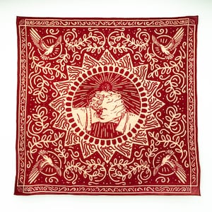 Bandana - 21'' x 21'' - Original Unique Artist Design, Gives back to charity, Handmade, Fair trade certified, 100% Organic Cotton