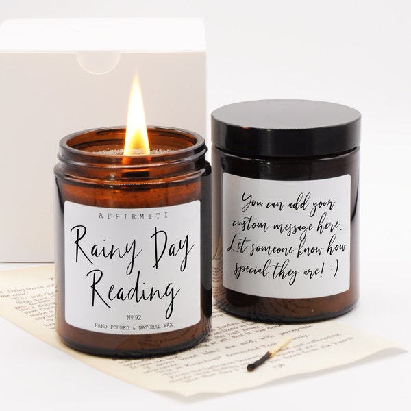 Rainy Day Reading Candle / Scented Candle / Wood Wick Candle / Hand Poured Candle / Home Decor Candle / Gift For Her