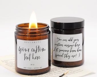 Chosen Text any Colour Any Text Candle Company Candle Personalised Your Name Candle Your words Here Candle Your Logo Custom Candle