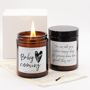 Ultrasound Gift / Baby Coming / Pregnancy Candle / Scented Candle / Wood Wick Candle / Hand Poured Candle / Home Decor Candle / Gift For Her