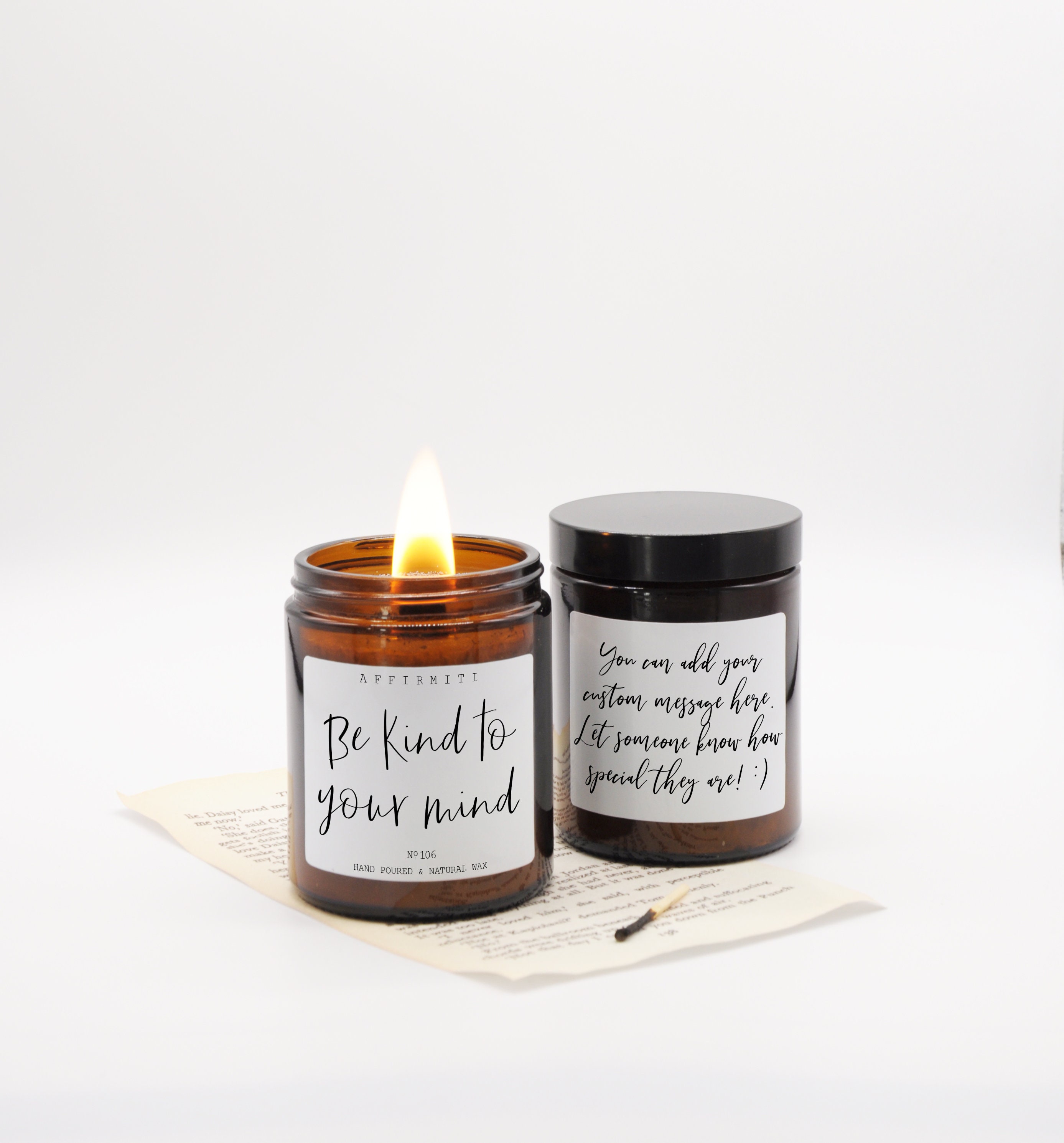 Mental Health Candle / Anxiety Gift / Scented Candle / Wood Etsy