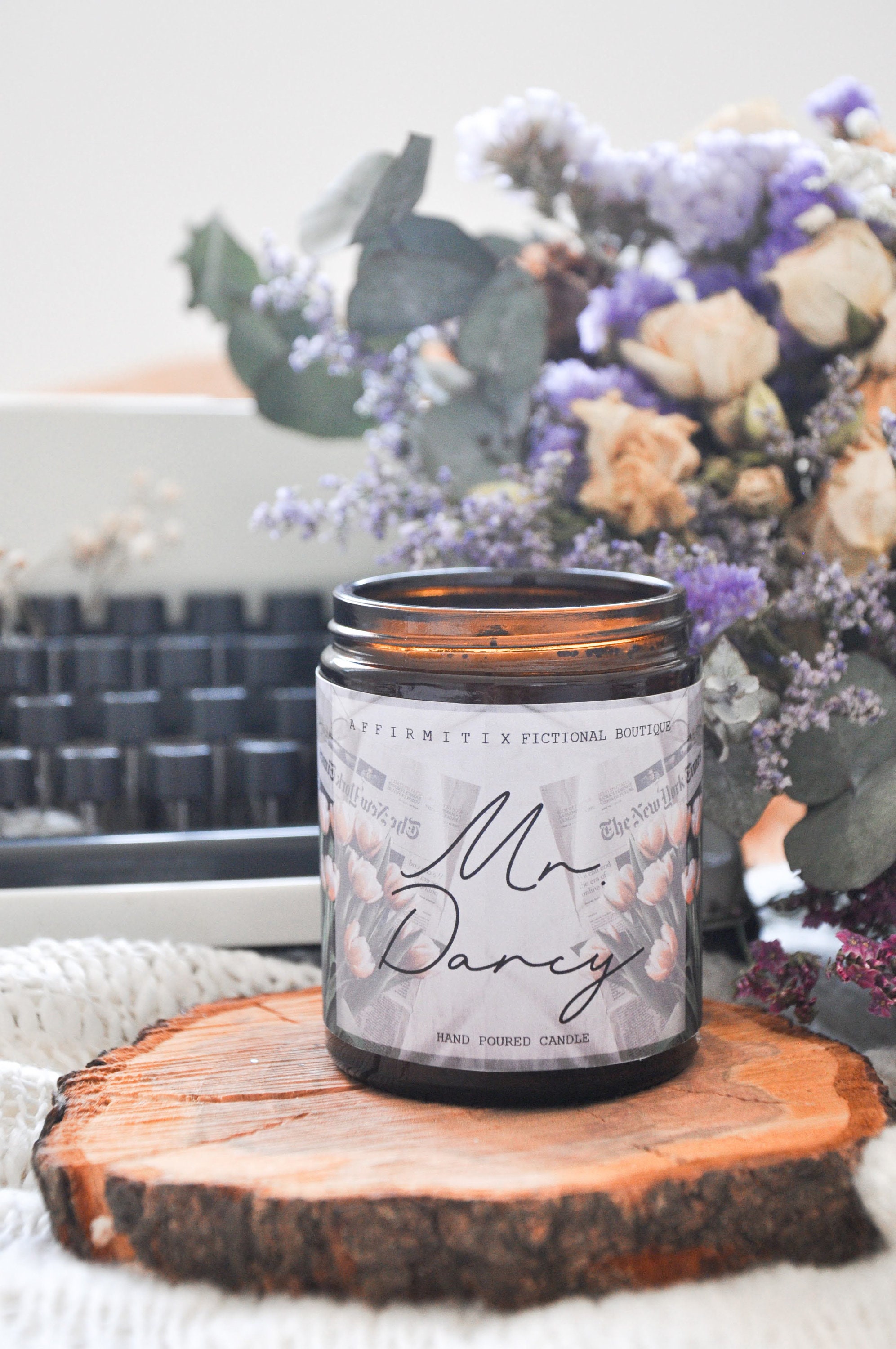 Mr. Darcy Jane Austen Candle / Scented Candle / Bookish Candle / Book
