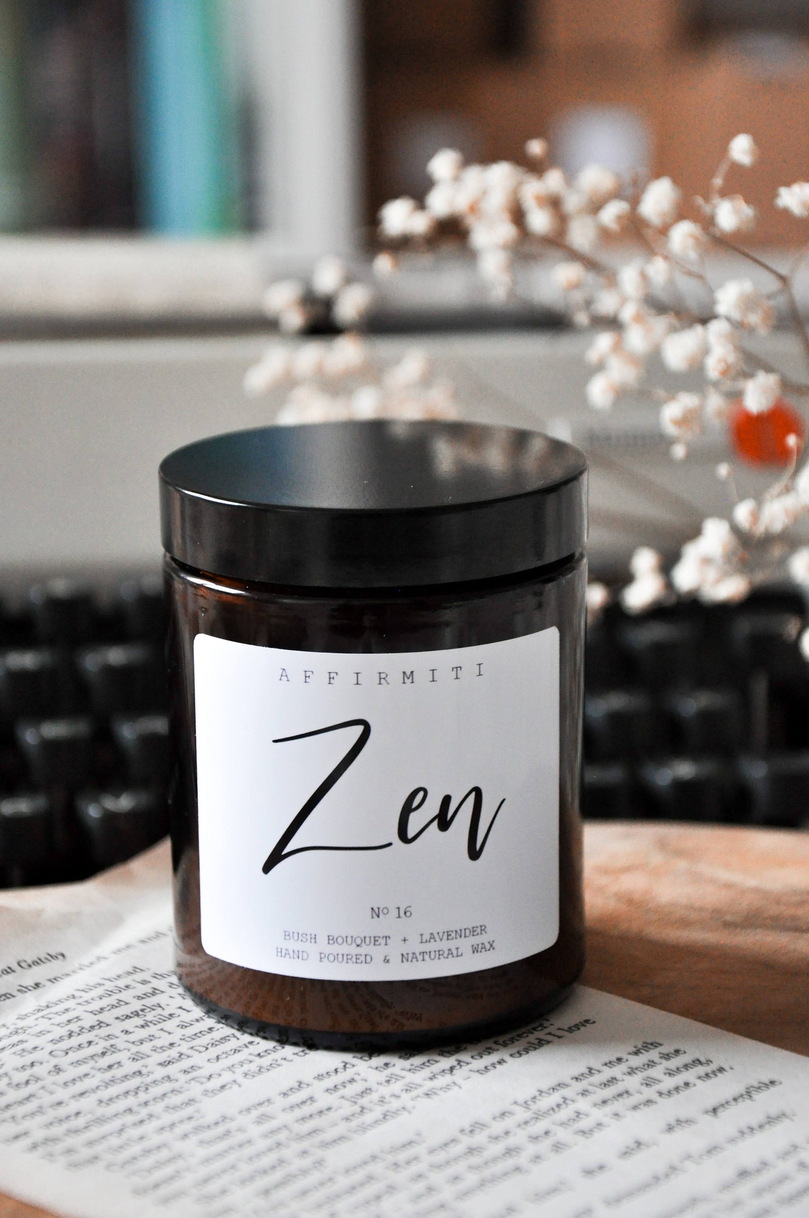 Zen Candle / Scented Candle / Lavender Candle / Wood Wick Etsy