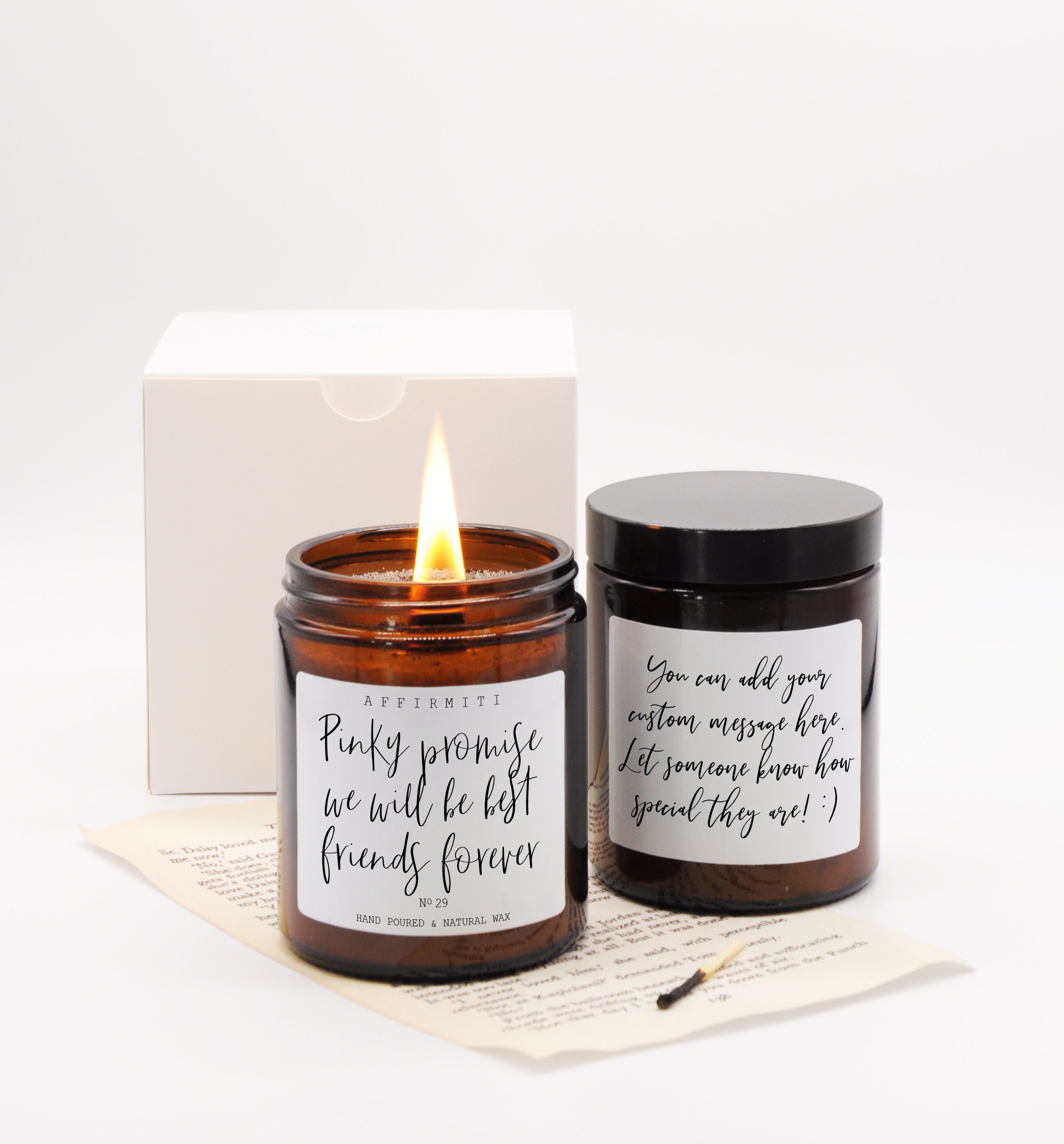 Best Friends Candle / Friendship Scented Candle / Wood Wick Etsy