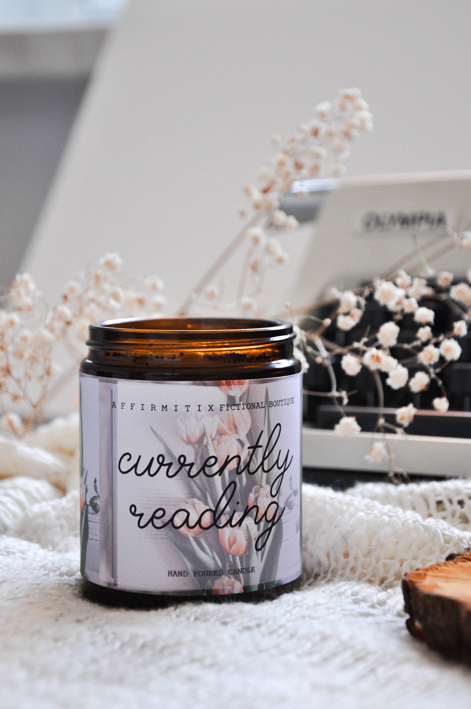 Currently Reading Candle / Scented Candle / Bookish Candle / Etsy