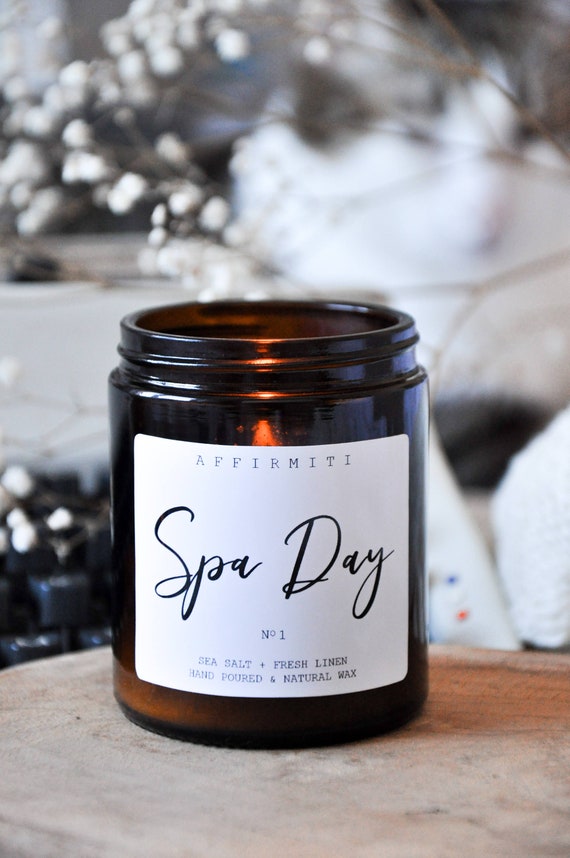 Perfect Gift Luxury Spa Gift for Her Hand Poured 8 oz Wood Wick Scented Candle Perfect Gift Luxury Spa Gift for Her Hand Poured 8 oz Wood Wick Scented Candle