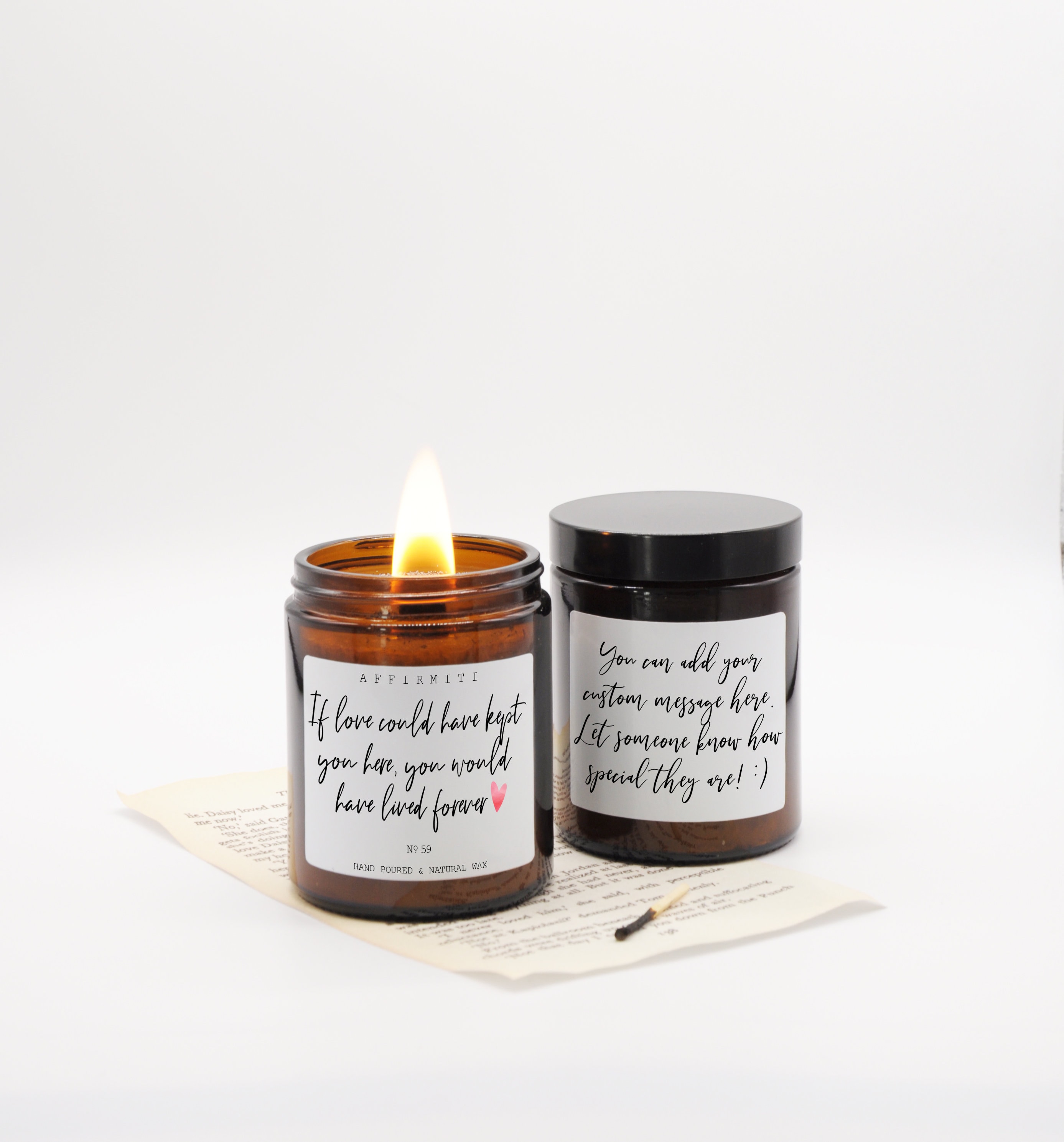 Remembering Candle / Loss and Grief Gift / Scented Candle / Wood Wick