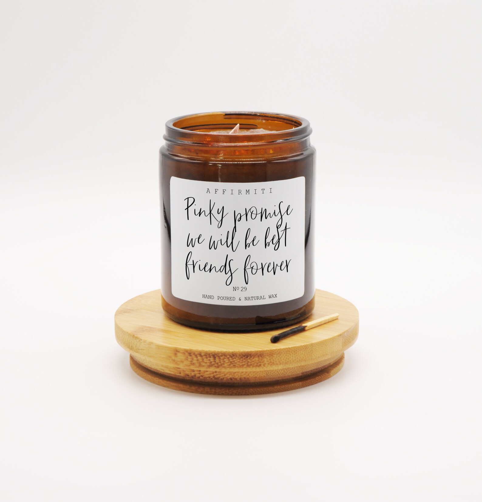 Best Friends Candle / Friendship Scented Candle / Wood Wick Etsy