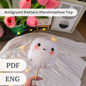 Padrão de crochê de brinquedo Amigurumi Marshmallow: pelúcia DIY (padrão PDF)
