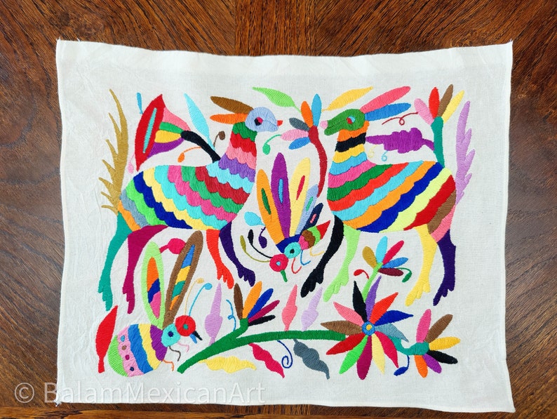 Otomi Placemat Wall Frame Hand Embroidered Folk Art - Etsy