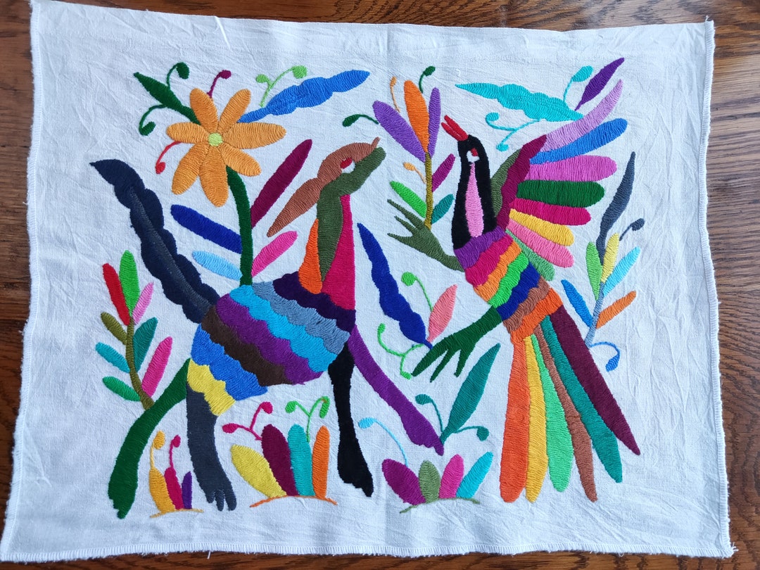 Otomi Placemat Wall Frame Hand Embroidered Folk Art - Etsy