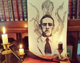 The Call of Cthulhu Art Print Lovecraft HP Lovecraft Cthulhu cult