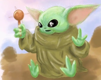Baby Grogu Button