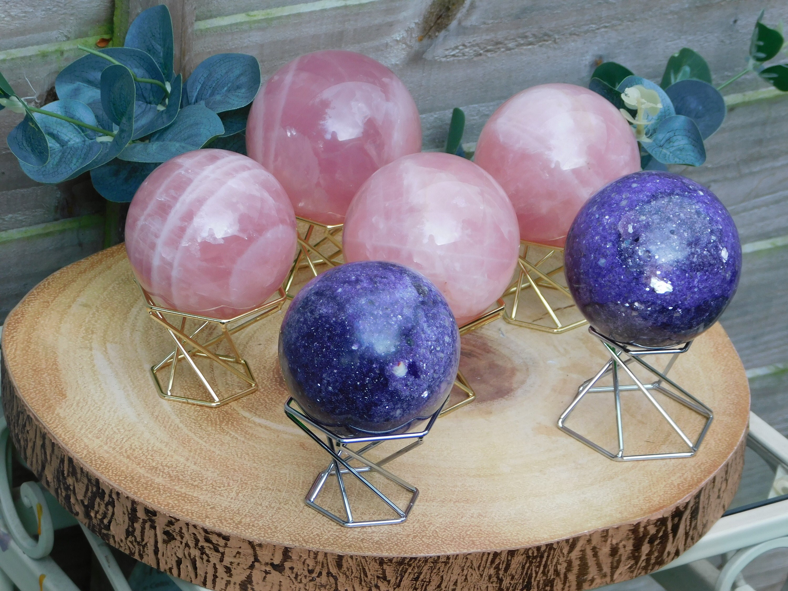 Quartz rose & Sphères