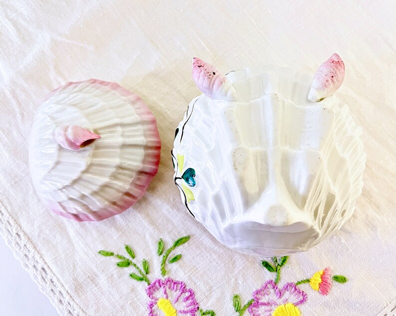 RARE Belleek Style Lidded Antique Sugar Bowl Made in Germany Etsy