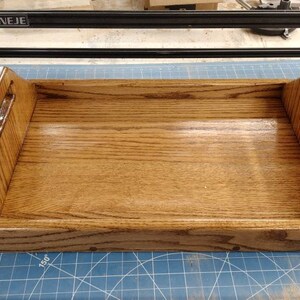 Solid oak serving tray