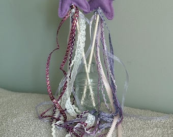 Purple Handmade Felt Wand